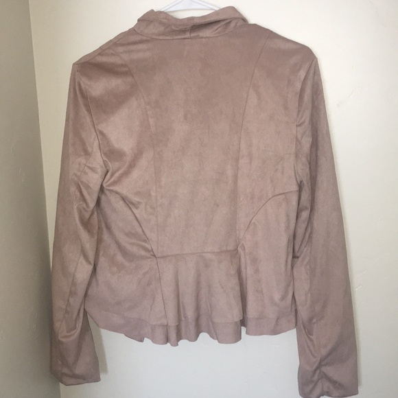 Francesca’s PEYTON FAUX SUEDE MOTO JACKET - Picture 5 of 8